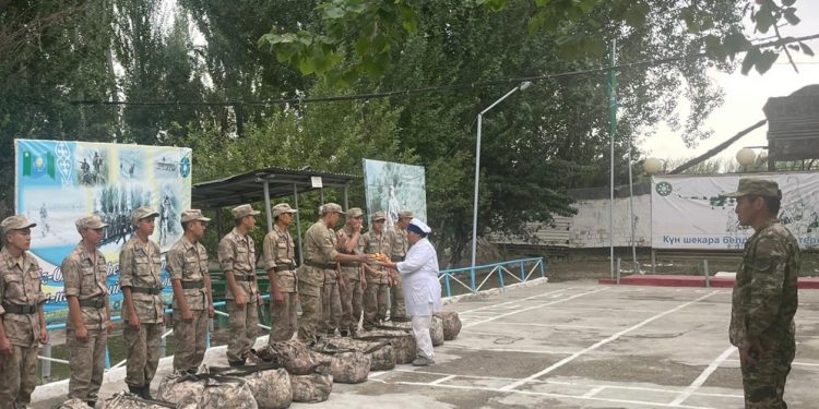 “Қарақұм” шекара бөлімшесінде сарбаздарды қарсы алу рәсімі өтті