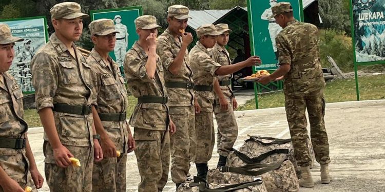 “Ынталы” шекара бөлімшесінде сарбаздарды қарсы алу рәсімі өтті