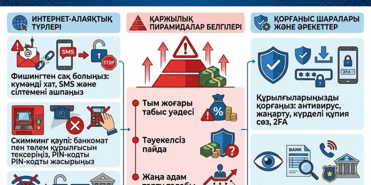 Интернет алаяқтық пен қаржылық пирамидалардан сақ болыңыз!
