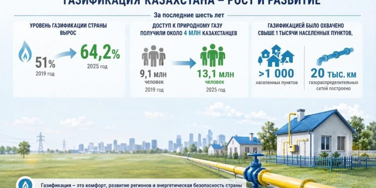 6 жылда тағы 4 млн қазақстандық газға қол жеткізді