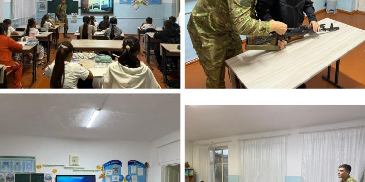 Жас шекарашылармен сабақ өтті