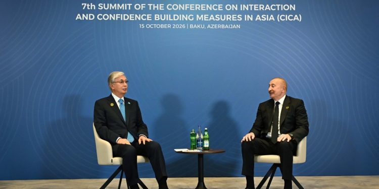 Мемлекет басшысы Әзербайжан Президенті Ильхам Әлиевпен кездесу өткізді